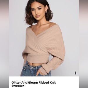Glitter and Gleam Ribbed Knit Sweater